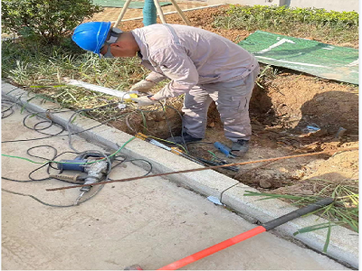 馬鞍山九華東路二期電力工井，保護管工程